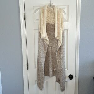 Soft Surroundings soft fuzzy long sleeveless cardigan ombre size S/M